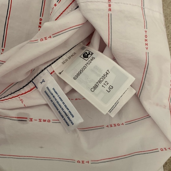 Tommy Hilfiger Denim white button down short sleeve men’s shirt - Picture 6 of 7